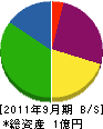 石川工務店 貸借対照表 2011年9月期