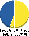 山本組 貸借対照表 2008年12月期