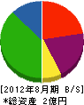 藤山電気工学社 貸借対照表 2012年8月期