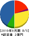 長崎鋳造 貸借対照表 2010年8月期
