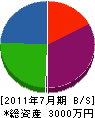 妙高住設 貸借対照表 2011年7月期