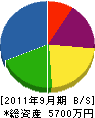 新崎住宅設備 貸借対照表 2011年9月期