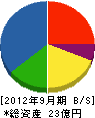 田辺建設 貸借対照表 2012年9月期