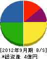 西日本工業 貸借対照表 2012年9月期