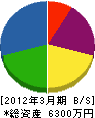 会津防災設備センター 貸借対照表 2012年3月期