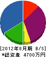 スワット九州 貸借対照表 2012年8月期