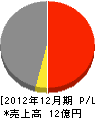 浅川建設工業 損益計算書 2012年12月期