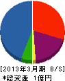松廣工業 貸借対照表 2013年3月期