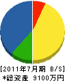 永沢 貸借対照表 2011年7月期