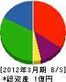 松山水道設備 貸借対照表 2012年3月期