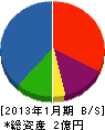 昭和技建 貸借対照表 2013年1月期