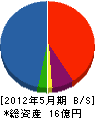 坪田工務店 貸借対照表 2012年5月期