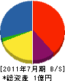 片倉工務店 貸借対照表 2011年7月期