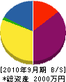 柴田黒板製作所 貸借対照表 2010年9月期
