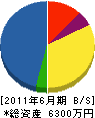 富田住建 貸借対照表 2011年6月期