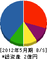 岡嶋建設工業 貸借対照表 2012年5月期
