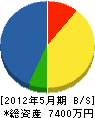 恒松組 貸借対照表 2012年5月期