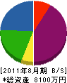 片山電機 貸借対照表 2011年8月期