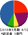 平井電業社 貸借対照表 2010年9月期
