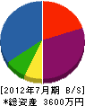 泉山建材運送 貸借対照表 2012年7月期