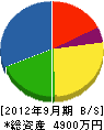ヨシカワ 貸借対照表 2012年9月期