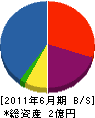 ＊田工務店 貸借対照表 2011年6月期