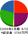 山慶商事 貸借対照表 2008年6月期