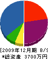 釧路電設 貸借対照表 2009年12月期