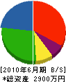 脇田組 貸借対照表 2010年6月期