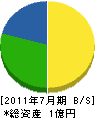 斉藤工務店 貸借対照表 2011年7月期