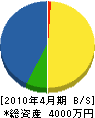 徳丸建設工業 貸借対照表 2010年4月期