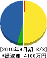 岩隈建設 貸借対照表 2010年9月期