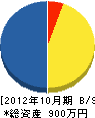 須藤電気 貸借対照表 2012年10月期