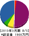 篠原鉄工建設 貸借対照表 2013年3月期