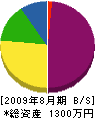 小沢電気商会 貸借対照表 2009年8月期