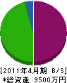 松嶋造園 貸借対照表 2011年4月期