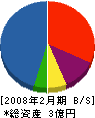 生田建設 貸借対照表 2008年2月期