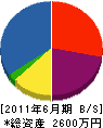 金子電気工事 貸借対照表 2011年6月期