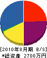 松野組 貸借対照表 2010年8月期
