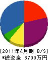松原技建工業 貸借対照表 2011年4月期