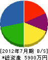 清孝 貸借対照表 2012年7月期