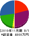 田長組 貸借対照表 2010年11月期