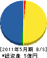 伊豆倉組 貸借対照表 2011年5月期
