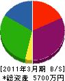 タケオ建設 貸借対照表 2011年3月期