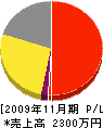 上田通信工業 損益計算書 2009年11月期