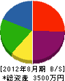 東山総業 貸借対照表 2012年8月期