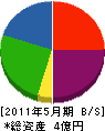 石田建設 貸借対照表 2011年5月期