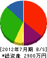 木村鐵化 貸借対照表 2012年7月期