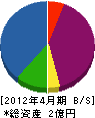 タケムラ創建 貸借対照表 2012年4月期