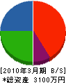 辻丸組 貸借対照表 2010年3月期